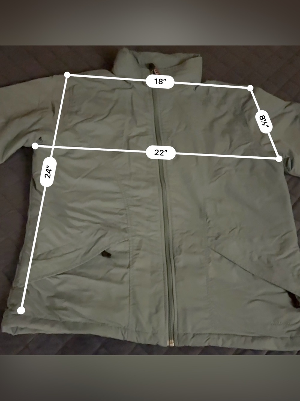L.L. Bean Light Blue Women's Lightweight Zip Jacket - Picture 14 of 14